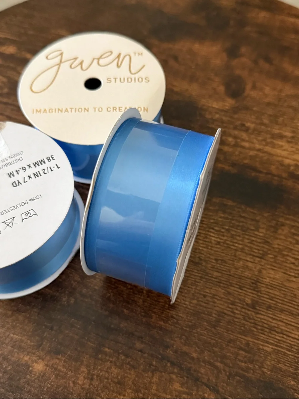 Gwen Studios Satin Ribbon Spools - Light Blue